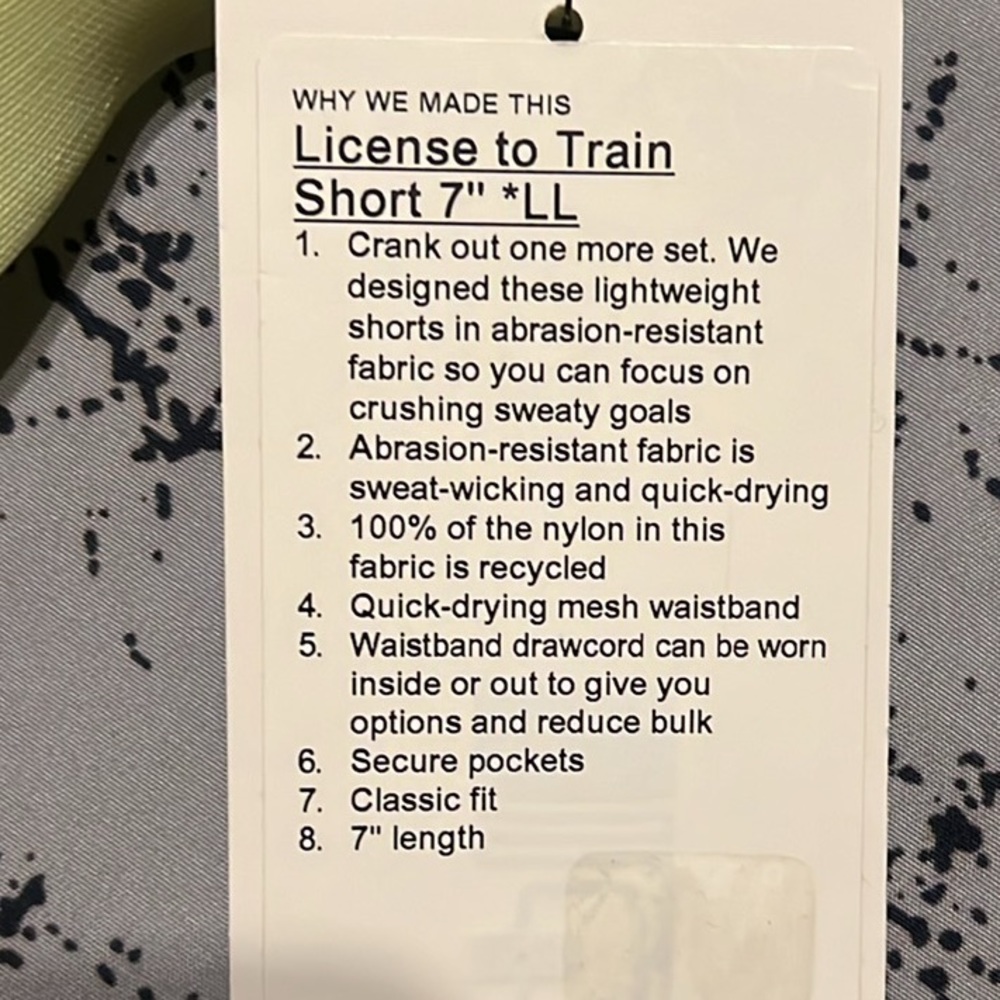 Lululemon License to Train short 7” *LL - Picture 3 of 3
